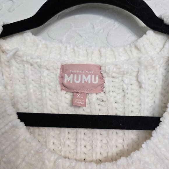 Mumu Cream Chenille Knit Dixon Sweater Dress - Picture 9 of 11